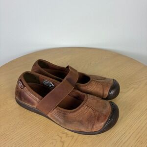 Keen Sienna Leather Mary Jane Flat Shoes Women's 7 Comfort Walking Summer